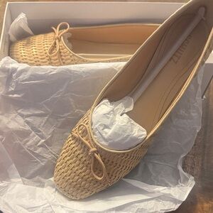 Women's Beige Woven Flats Arissa by Schutz ballet flats size 11 New in Box